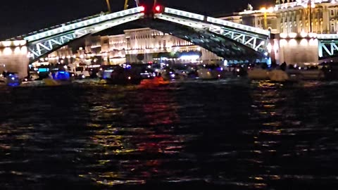 Bridge openings in St. Petersburg