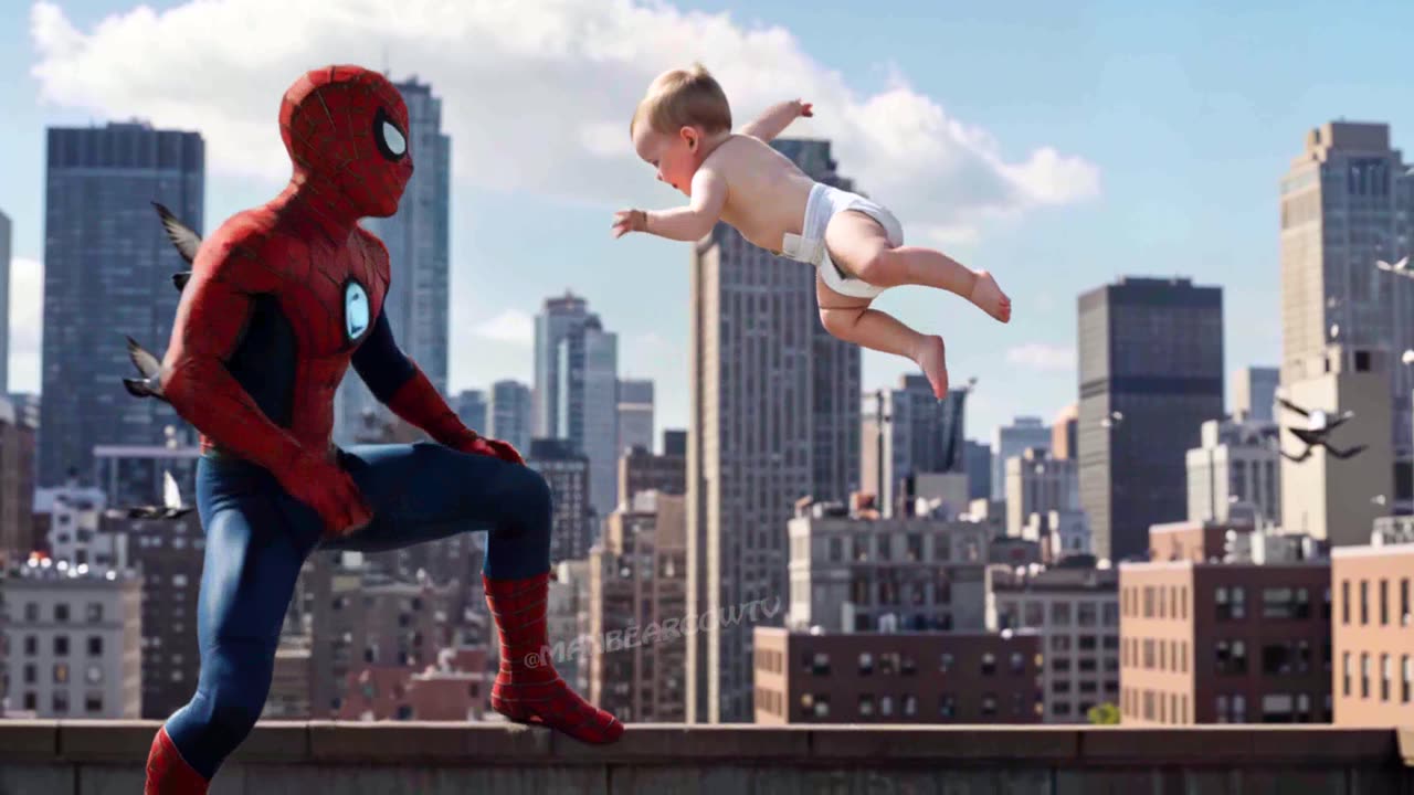 BAD SPIDER MAN DROPS BABY | WITH GREAT POWER COMES GREAT RESPONSIBILITY MEME