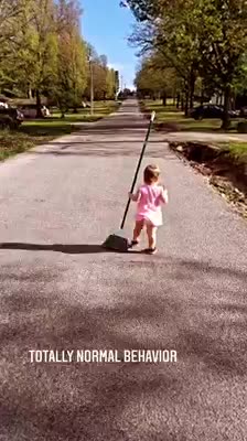 My granddaughter cleans up her neighborhood