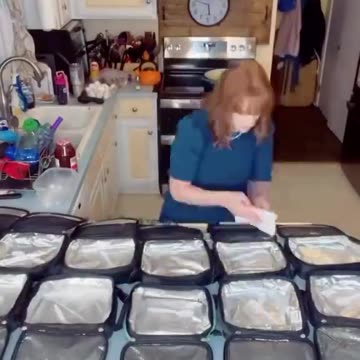 Mom of 11 has a lot of work to do in the mornings.