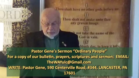 The WAY, Universal Life Church with Pastor Gene and Rebecca #343