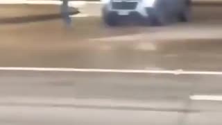 ICE agents raid an underpass in Texas.