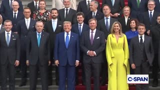 President Donald J. Trump participates in the family photo at the NATO Summit in The Hague, Netherlands.