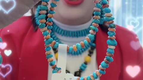 250605-12 Turquoise & Orange Spiny Oyster Bracelet: Deep-Sea Sunset on the Wrist