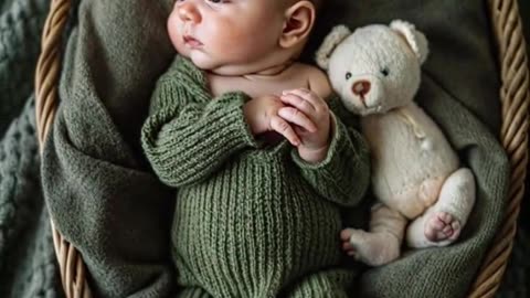 Cute baby with pet