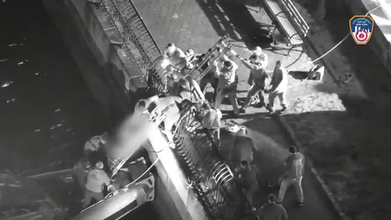 Video shows FDNY saving woman from frigid East River (01:31)