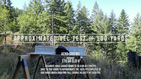 500 Yard Approximated Gel Test: 178gr ELD-X from a 308 M5