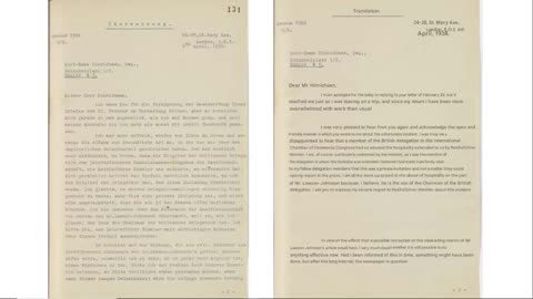 1938 - German / British letters regarding British lies about a German concentration camp