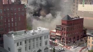 Massive 5th alarm fire breaks out at buildings in Baltimore, Maryland