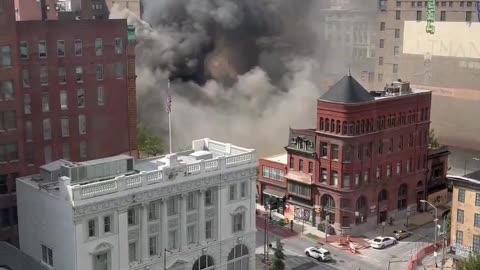 Massive 5th alarm fire breaks out at buildings in Baltimore, Maryland