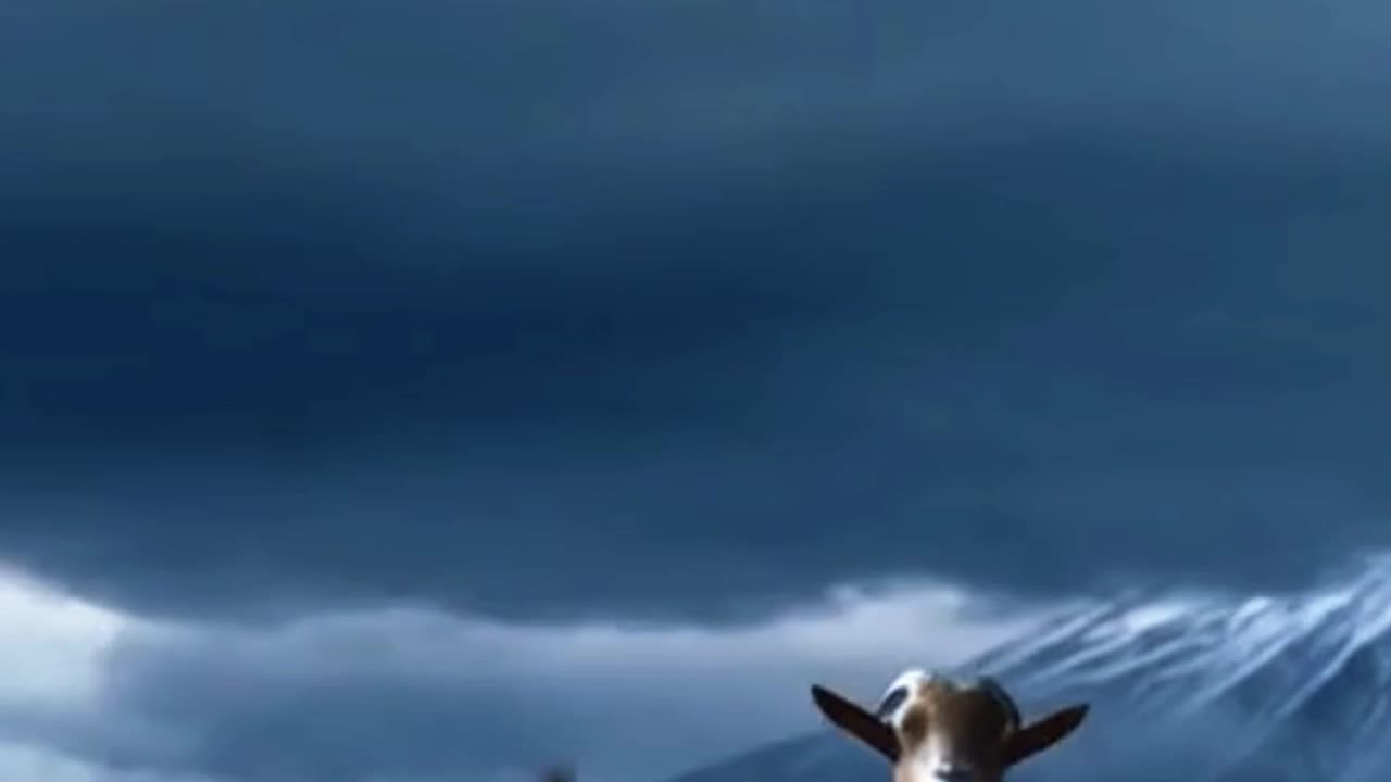 Philippine eagle catches a goat