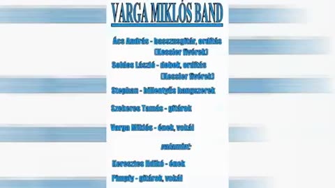 Varga Miklós Band ¦ Hajnalban elmegyek