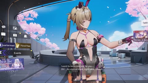 Snowbreak Marian Bunny Girl Lobby Interactive