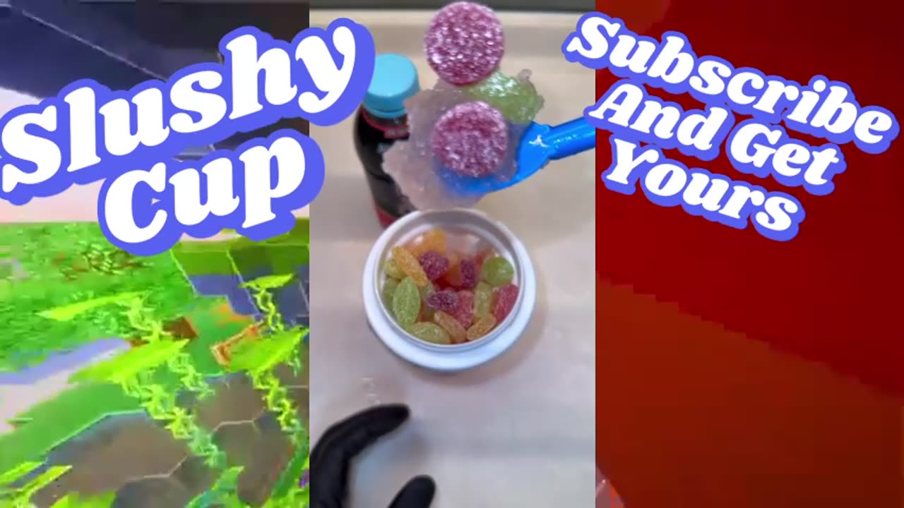 Ghost Kiwi Strawberry + Gummies Slushy!