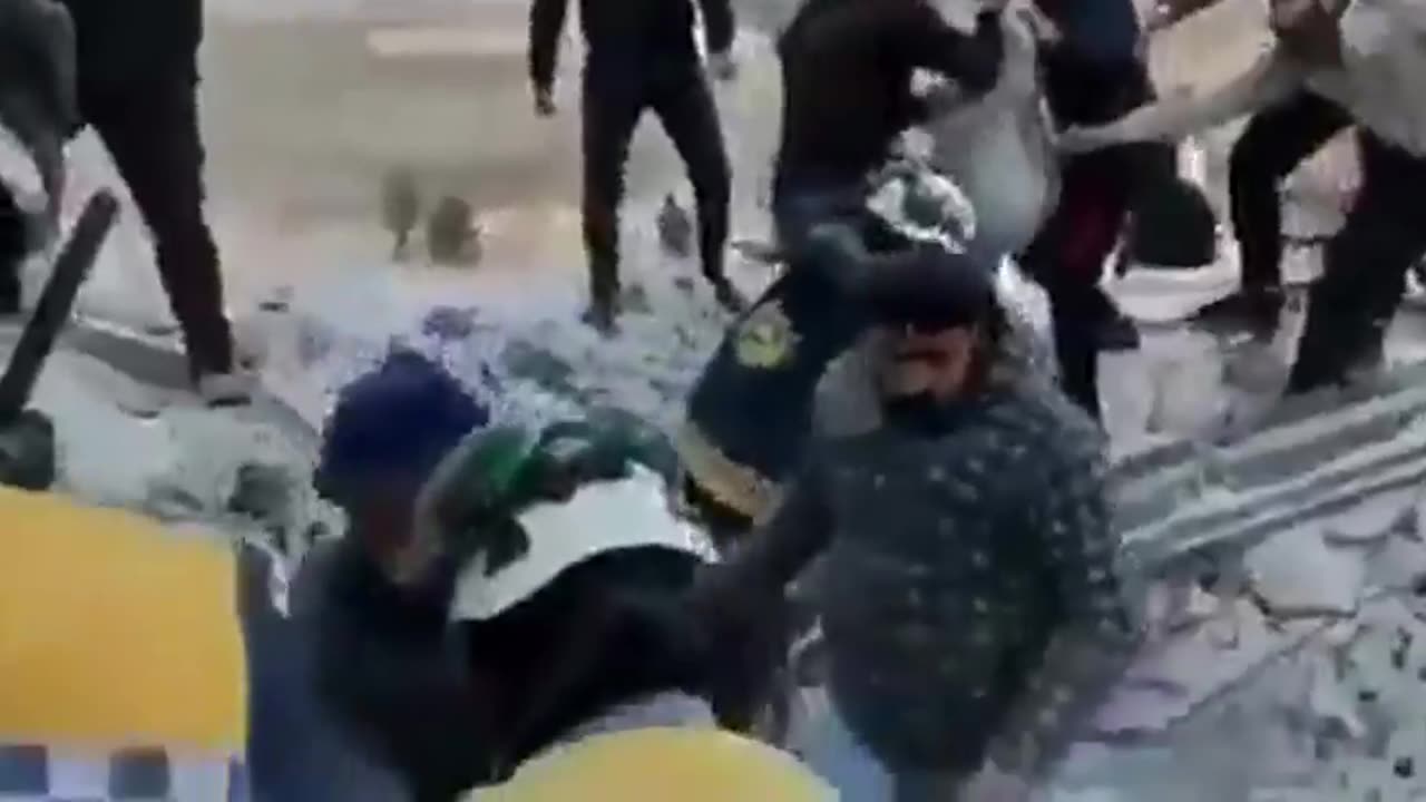 From the rubble. A father saved his son during an earthquake.