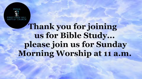 Wednesday Night Bible Study for June 25, 2025.