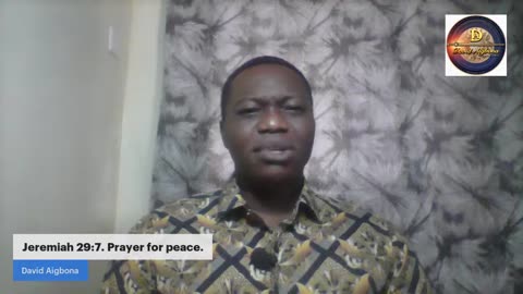 Jeremiah 29: 7. Prayer for peace.