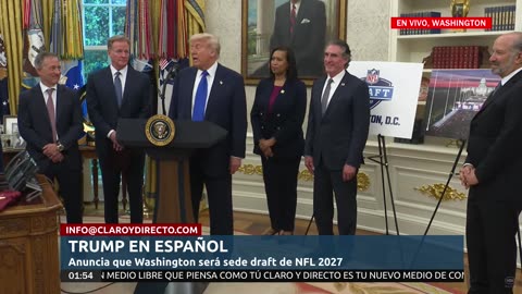 EN VIVO Y EN ESPAÑOL, Trump anuncia que Washington será sede draft de NFL 2027, análisis político y más