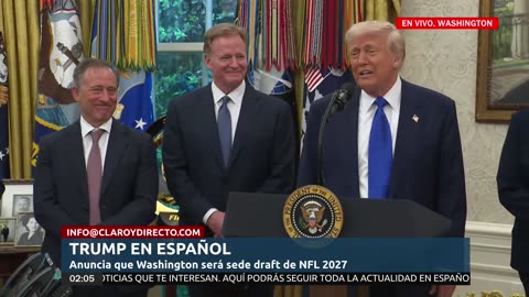 EN VIVO Y EN ESPAÑOL, Trump anuncia que Washington será sede draft de NFL 2027, análisis político y más