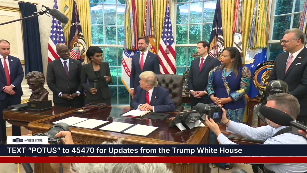 President Trump Participates in a Visit with the Foreign Ministers of the Congo and Rwanda