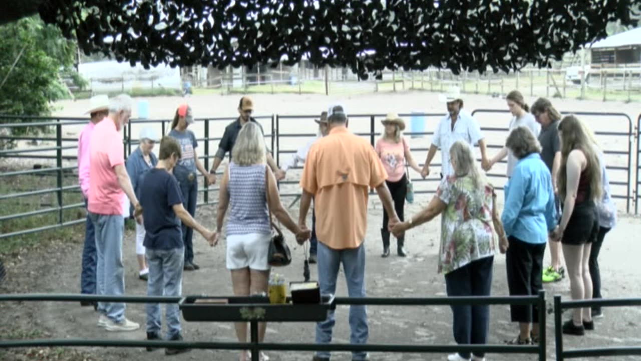 Skipper Calder & Cowboy-up Ministry bring horse training with a message at 11am.