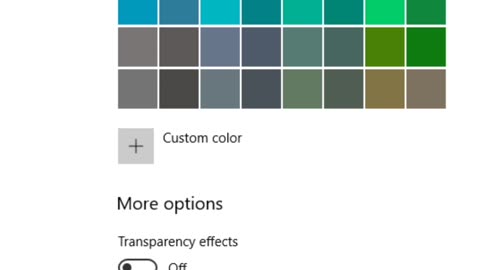 how to show accent color on start, taskbar, action center and title bar