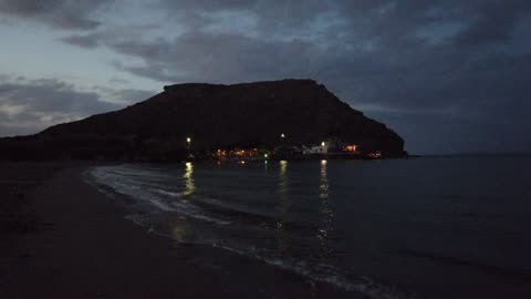 Chiona beach at night (Natural Sound)