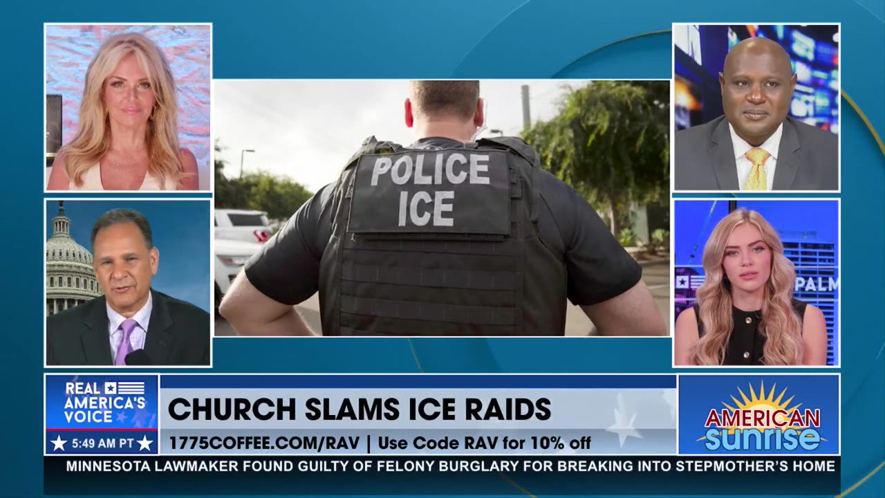 CHURCH SLAMS ICE RAIDS
