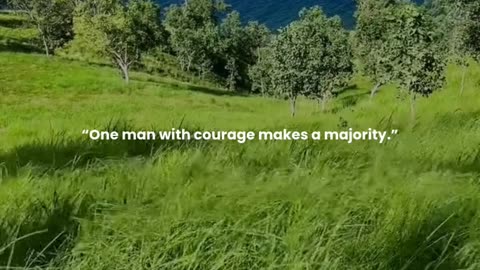 One man with courage makes a majority