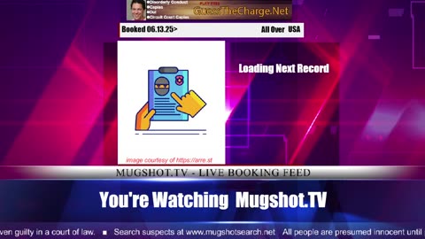 Mugshot TV - Live Arrest Booking Video Stream