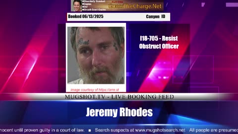Mugshot TV - Live Arrest Booking Video Stream