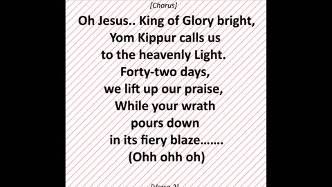 Yom Kippur Calls Us to the Heavenly Light original gospel song lyrics video Day of Atonement song