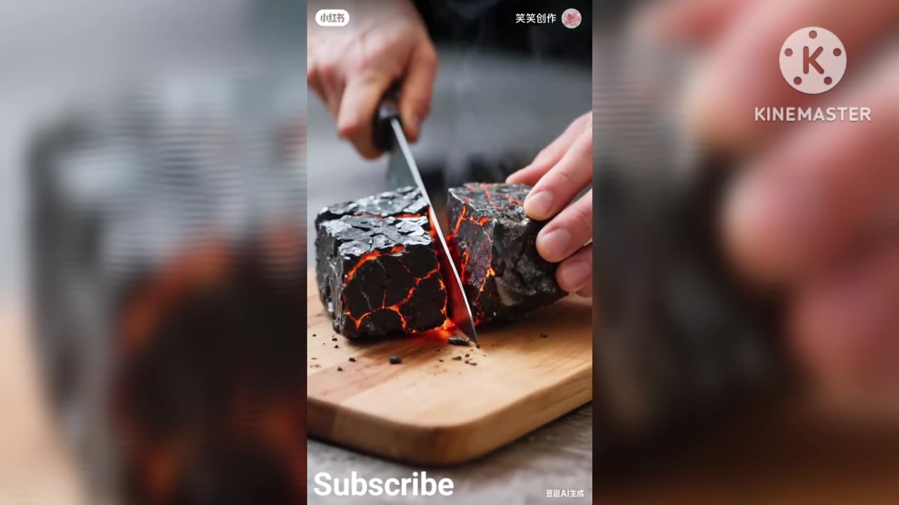 Glass fruit cutting