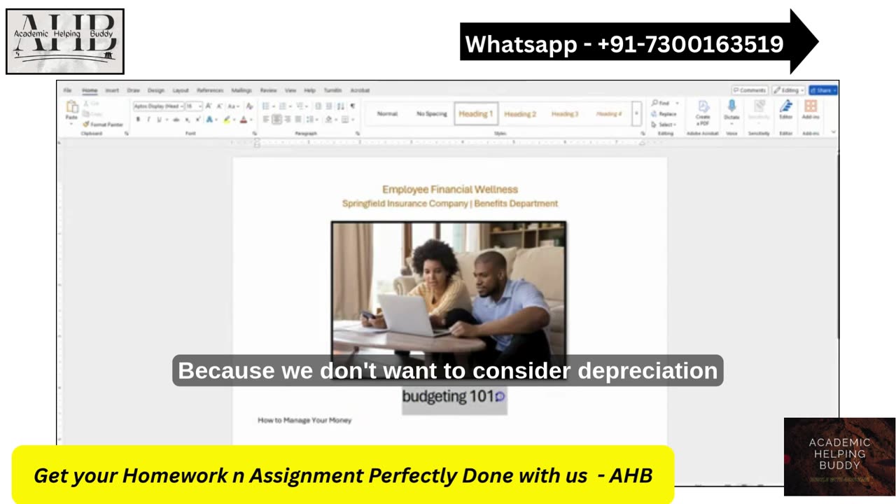 Shelly Cashman Word 365 | Module 1: SAM Project 1a | Springfield Insurance Company | Cengage