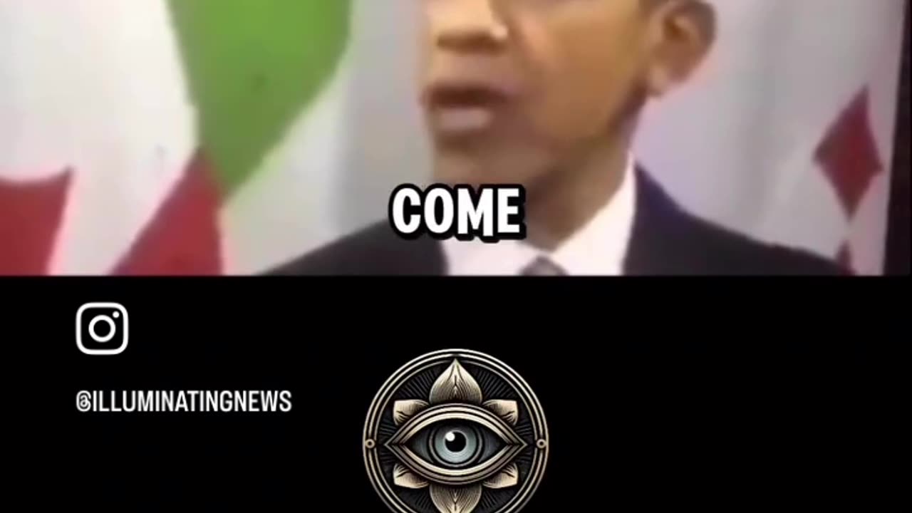 THE DEEP STATE SPEAKING THRU OBAMA THE PUPPET