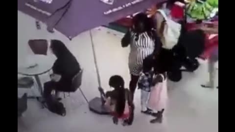 Negro mammy teaches her child to steal from humans