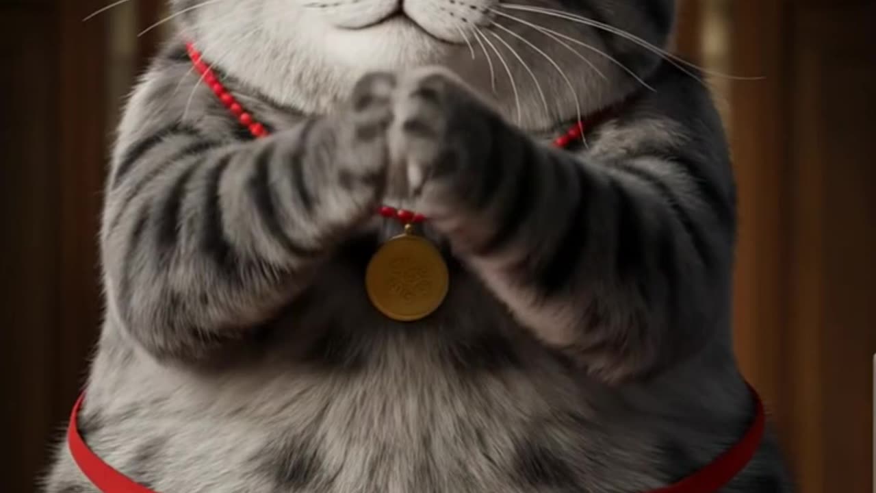 The cat chef prepares molecular cuisine, but in the end something goes wrong. Ai