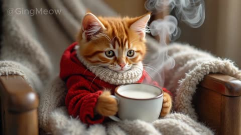 Cute Kitten_s First Snow Adventure ❄️🐾 _ GingMeow(1080P_HD)