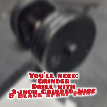 Refurbished rusty old 60lb Dumbbell to look like new! #rust #old #dumbbell #new #fitness