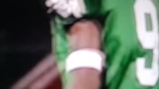 Lebron James playing football in high-school