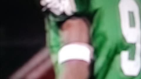 Lebron James playing football in high-school