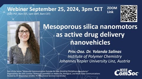 Mesoporous Silica Nanomotors as Active Drug Delivery Nanovehicles IEEE ComSoc's Technical Committee on MBMC.