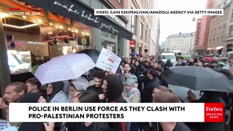 Police In Berlin Punch, Forcibly Arrest Protesters During Clash At Pro-Palestinian Rally
