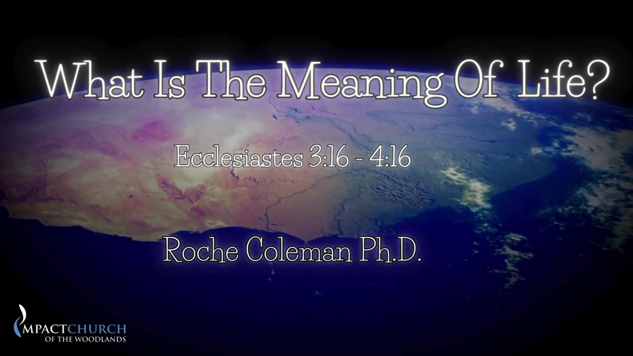 What is The Meaning of Life pt.5 | Roche Coleman Ph.D