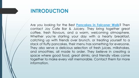 Best Pancakes in Falconer Walk