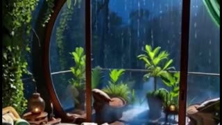 Rainy Resort Bedroom Ambience.