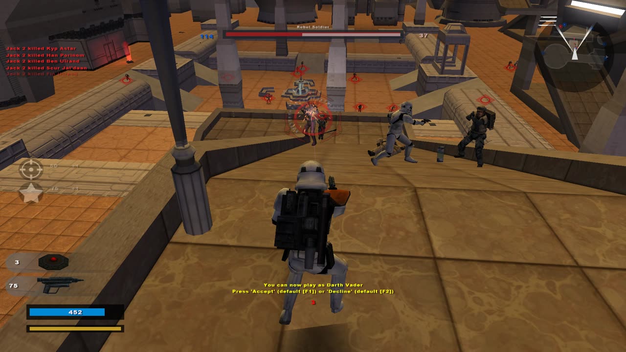 SWBF2 2005 Instant Action Conquest Bespin Empire Gameplay