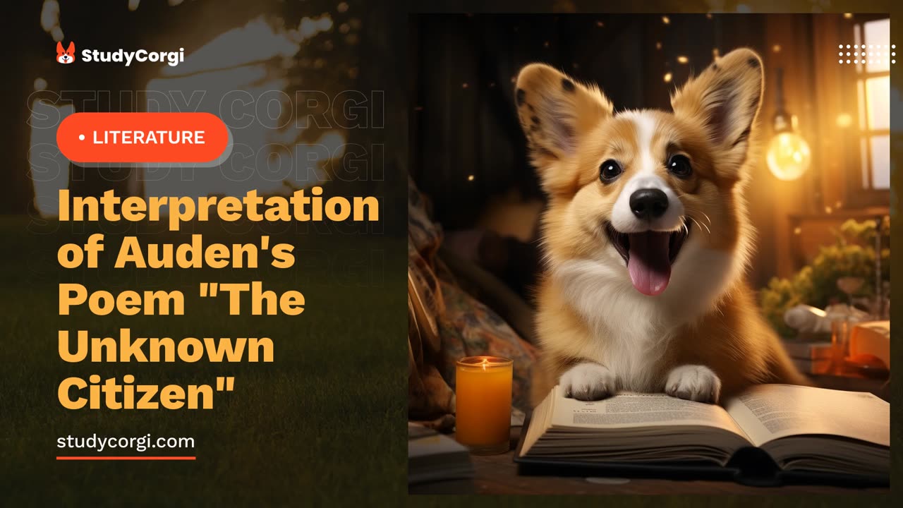 Interpretation of Auden's Poem "The Unknown Citizen" - Essay Example