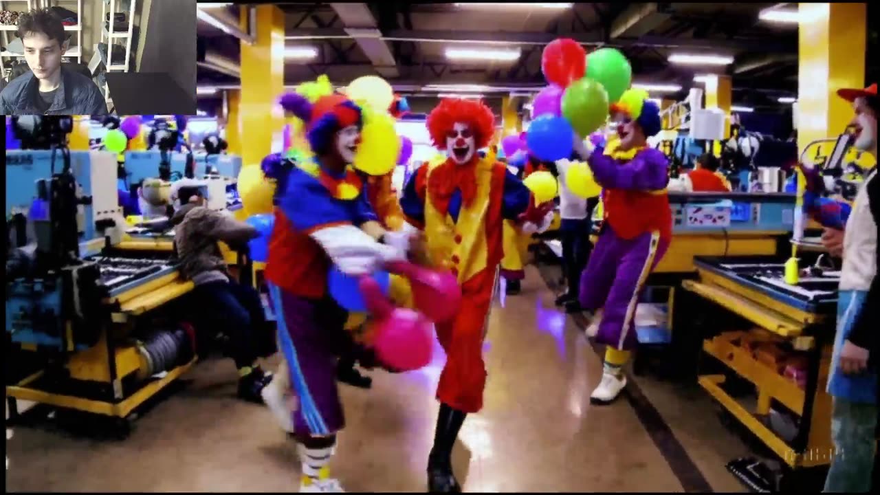 Outtake #3,005 Of The Clowns Roam Around A Factory Fake Funny Parody Video