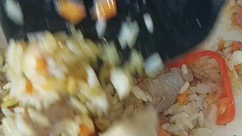 Yellow Rice Beef Steak 🐔🍳🍳🌶️🧅 Quick! #Bayashi_TV #friedrice #GezundeRezepte #PanlasangPinoy